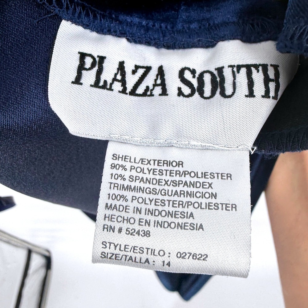 Plaza South Vintage Navy-Blue Velvet Square Neck Maxi Dress Size‎ 14 - Picture 8 of 13